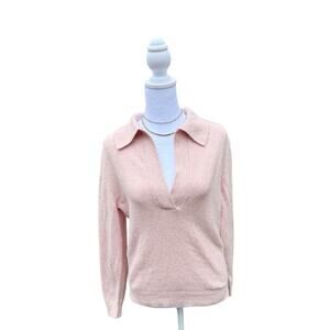 White House Black Market XS Pink Sweater Soft Feminine Knit Preppy Spring Cozy